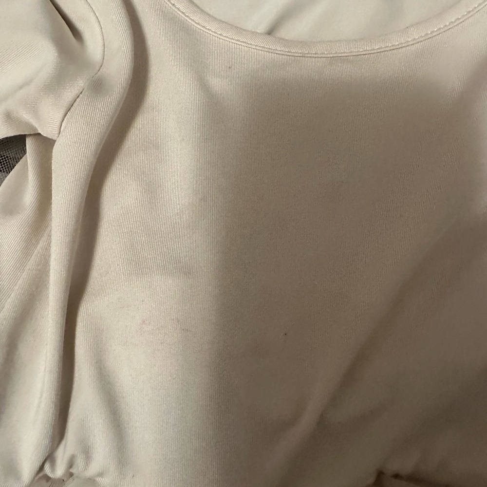 Cream Long Sleeve Top